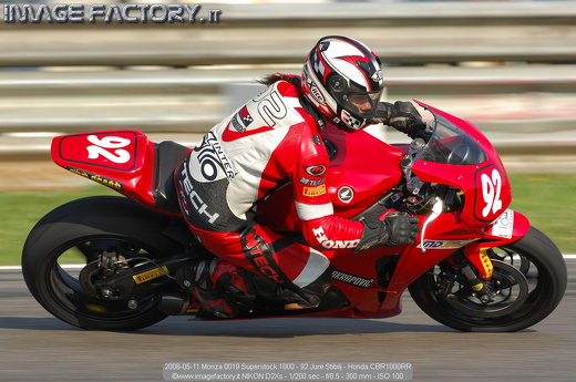 2008-05-11 Monza 0019 Superstock 1000 - 92 Jure Stibilj - Honda CBR1000RR